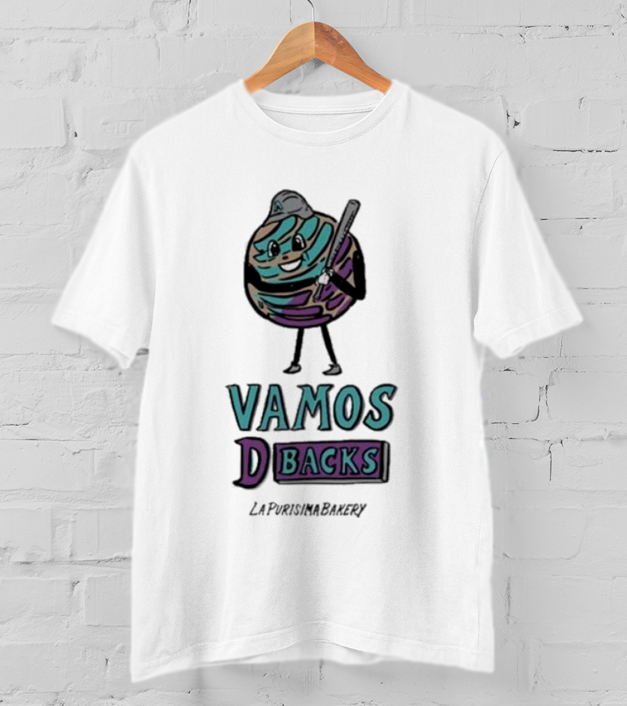 VAMOS DBACKS La Purisima Bakery Baseball Cookie Character T-Shirt