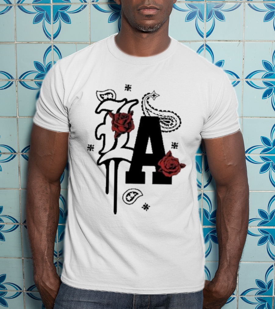 LA Drip Roses Bandana T-Shirt