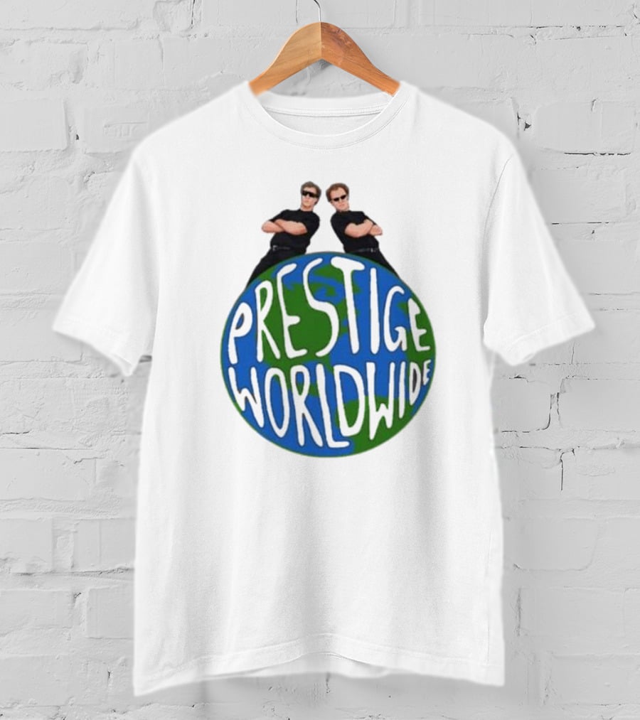 Step Brothers Prestige Worldwide Logo With Characters T-Shirt