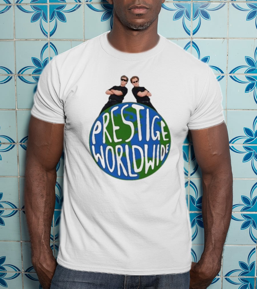 Step Brothers Prestige Worldwide Logo With Characters T-Shirt