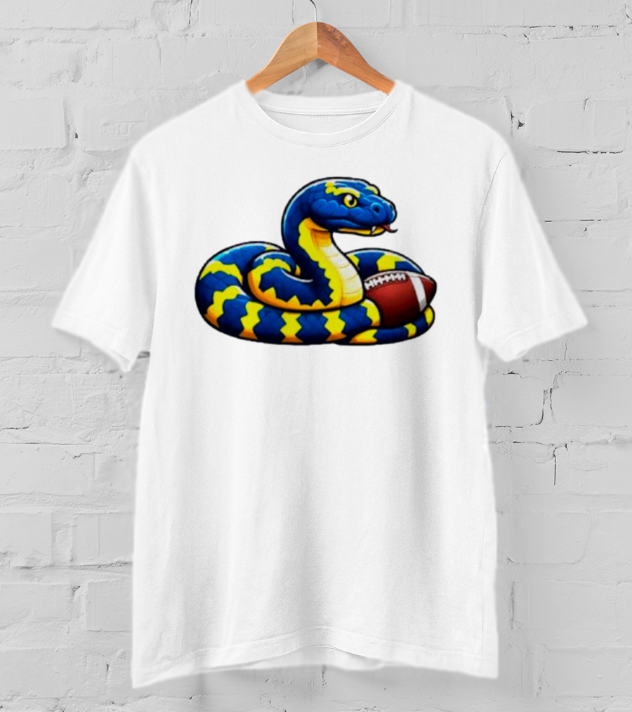 Michigan Boa Constrictor Snake Football Colors T-Shirt