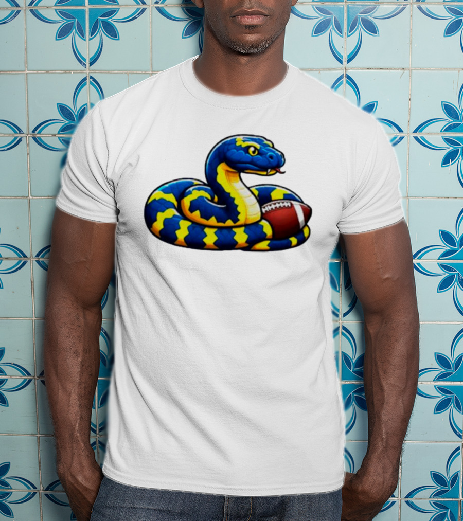 Michigan Boa Constrictor Snake Football Colors T-Shirt