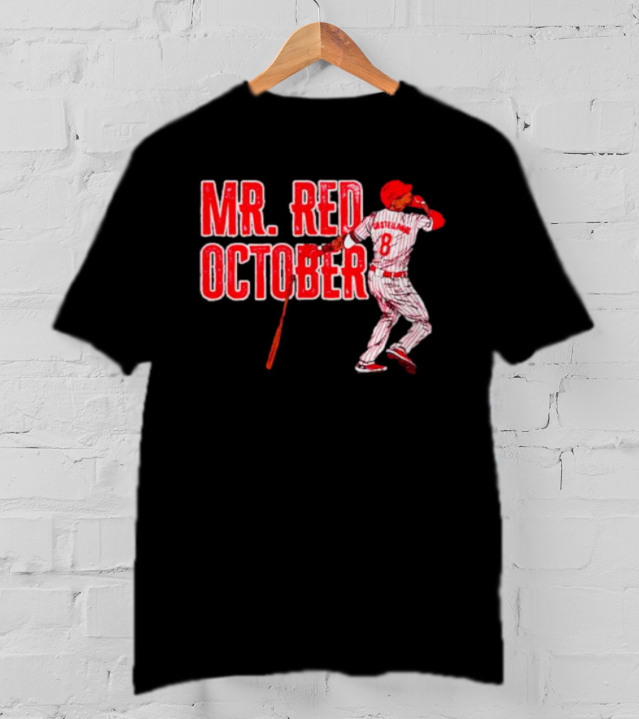 Philadelphia Phillies Mr. Red October Baseball Player Number 8 T-Shirt