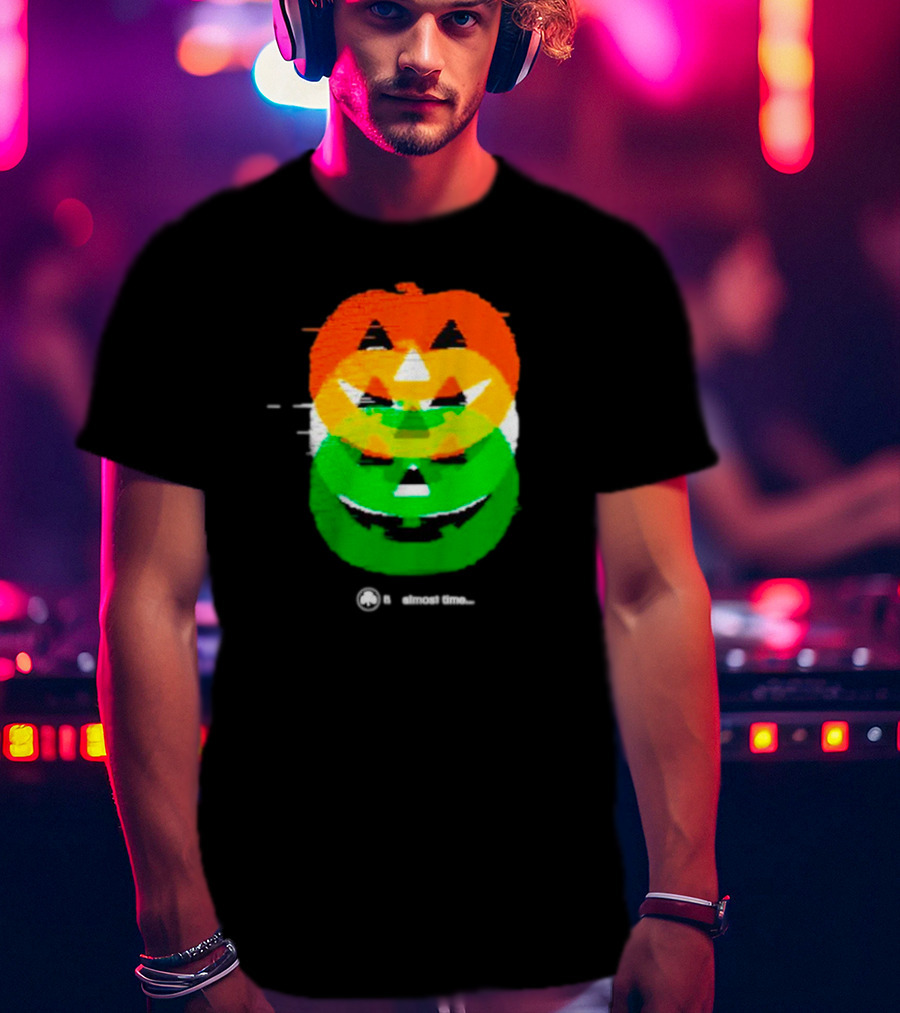 Pumpkin Glitch It's Almost Time T-Shirt