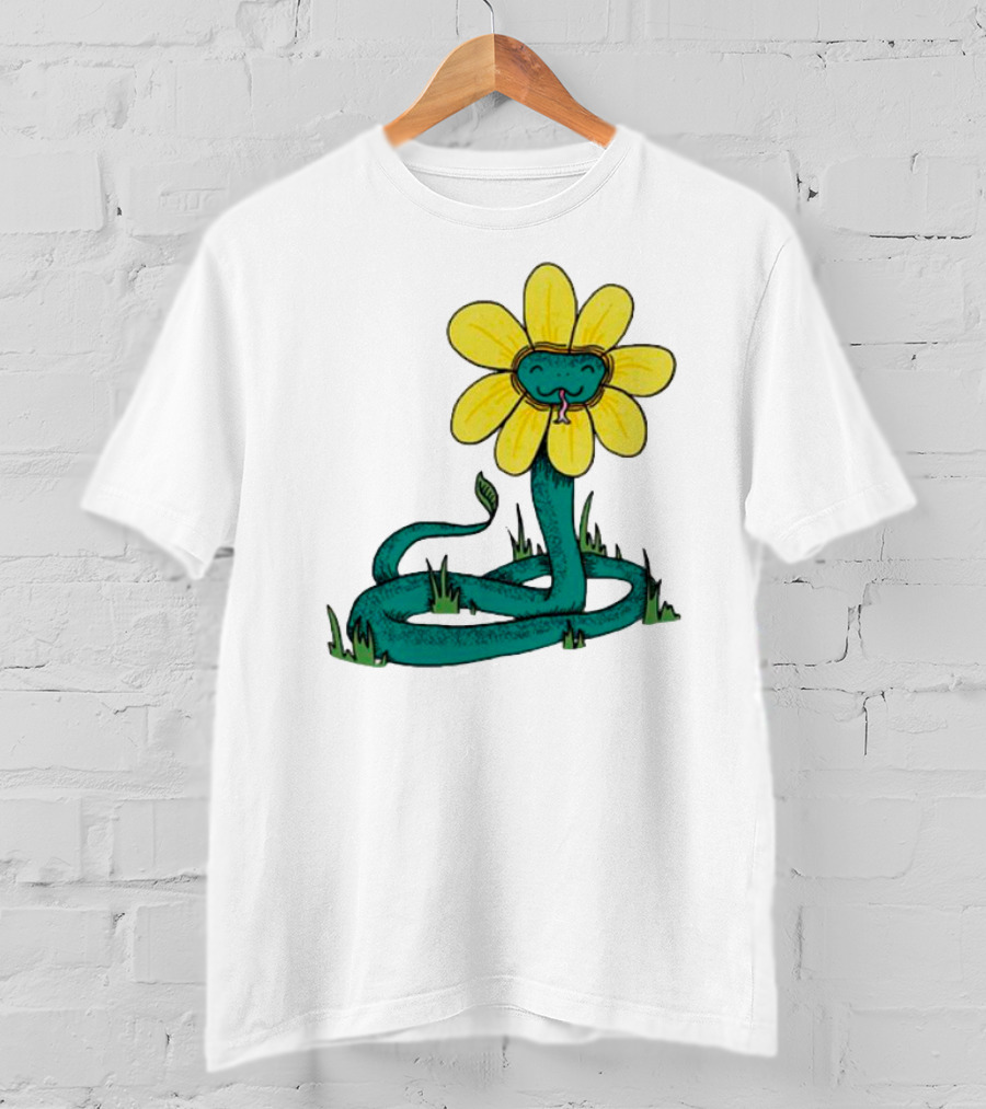 Snake Flower Bloom Entwined In Nature T-Shirt