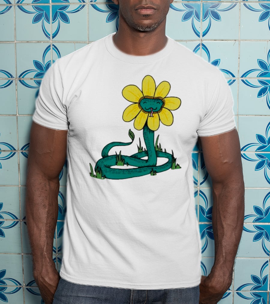 Snake Flower Bloom Entwined In Nature T-Shirt