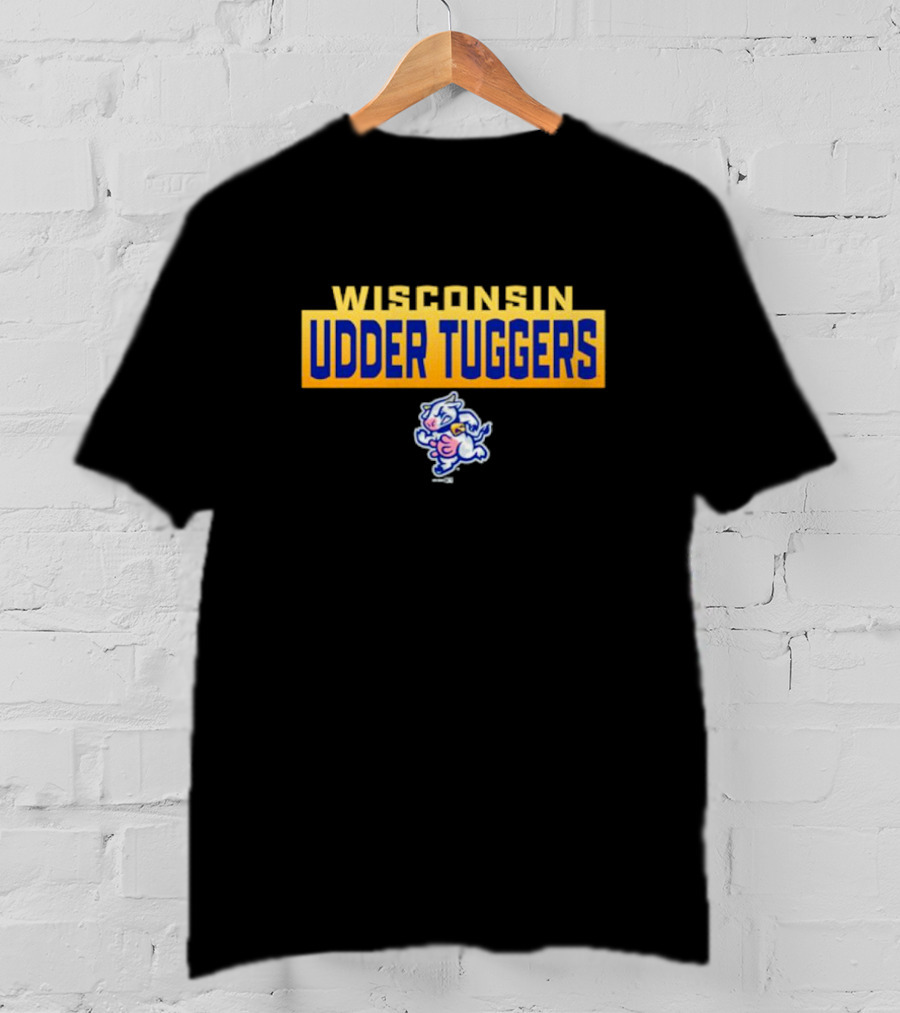 Wisconsin Udder Tuggers Cow Logo Heather T-Shirt