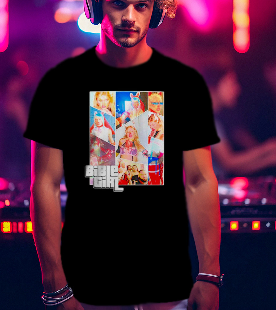 BibleGirl Collage Vibrant Colors Liberty City T-Shirt