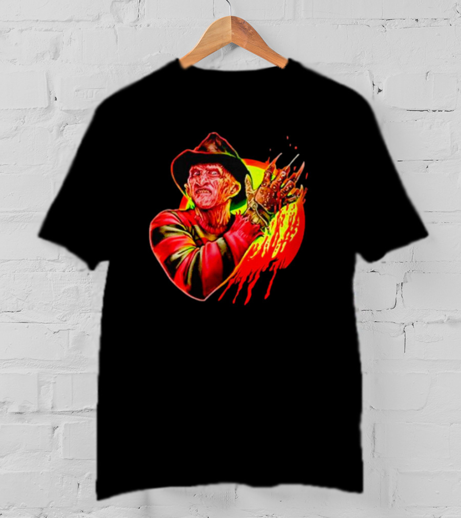 Freddy Krueger Fright Rags Freddy Slashed Retro Horror T-Shirt