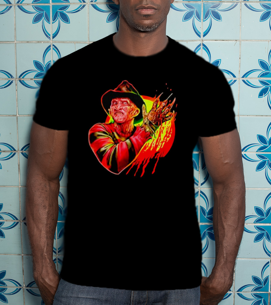 Freddy Krueger Fright Rags Freddy Slashed Retro Horror T-Shirt