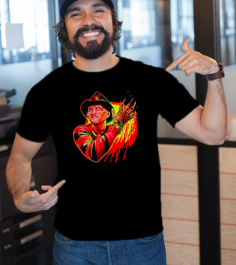 Freddy Krueger Fright Rags Freddy Slashed Retro Horror T-Shirt
