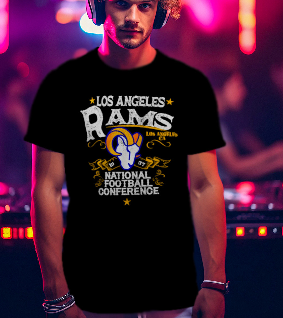 Los Angeles Rams 1937 National Football Conference Los Angeles CA T-Shirt