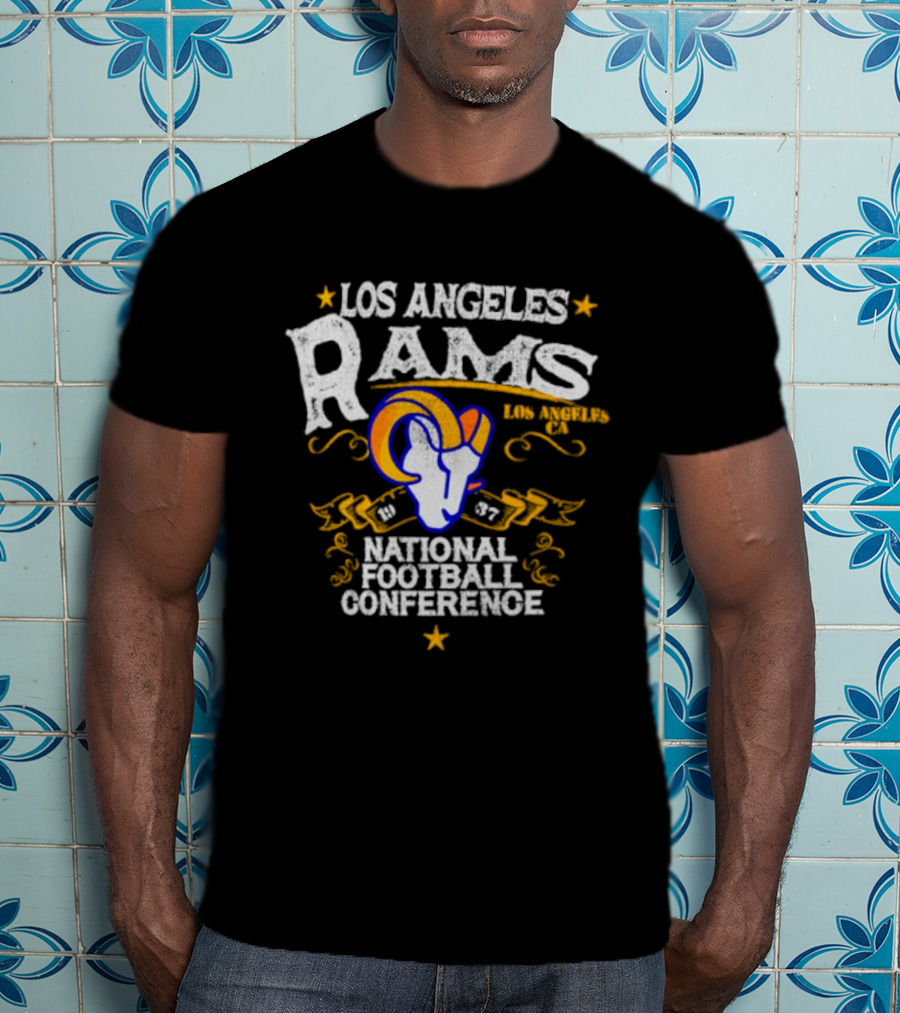Los Angeles Rams 1937 National Football Conference Los Angeles CA T-Shirt