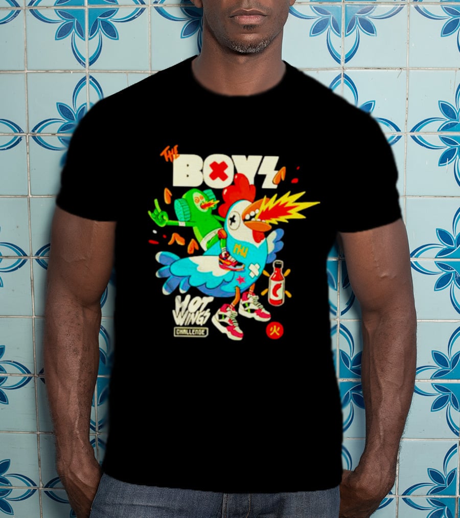 The Boys Hot Wings Challenge X Fire Comic T-Shirt