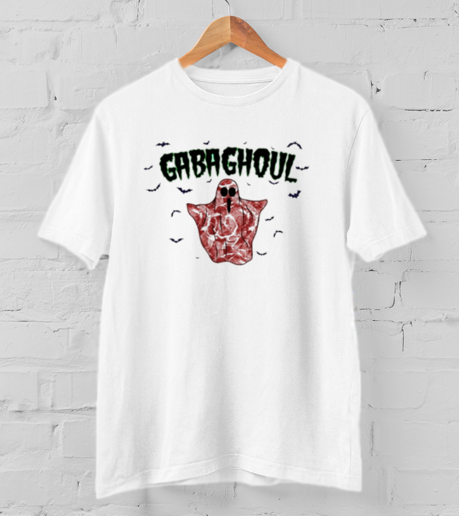 Gabaghoul Halloween Ghost With Bat Accents T-Shirt