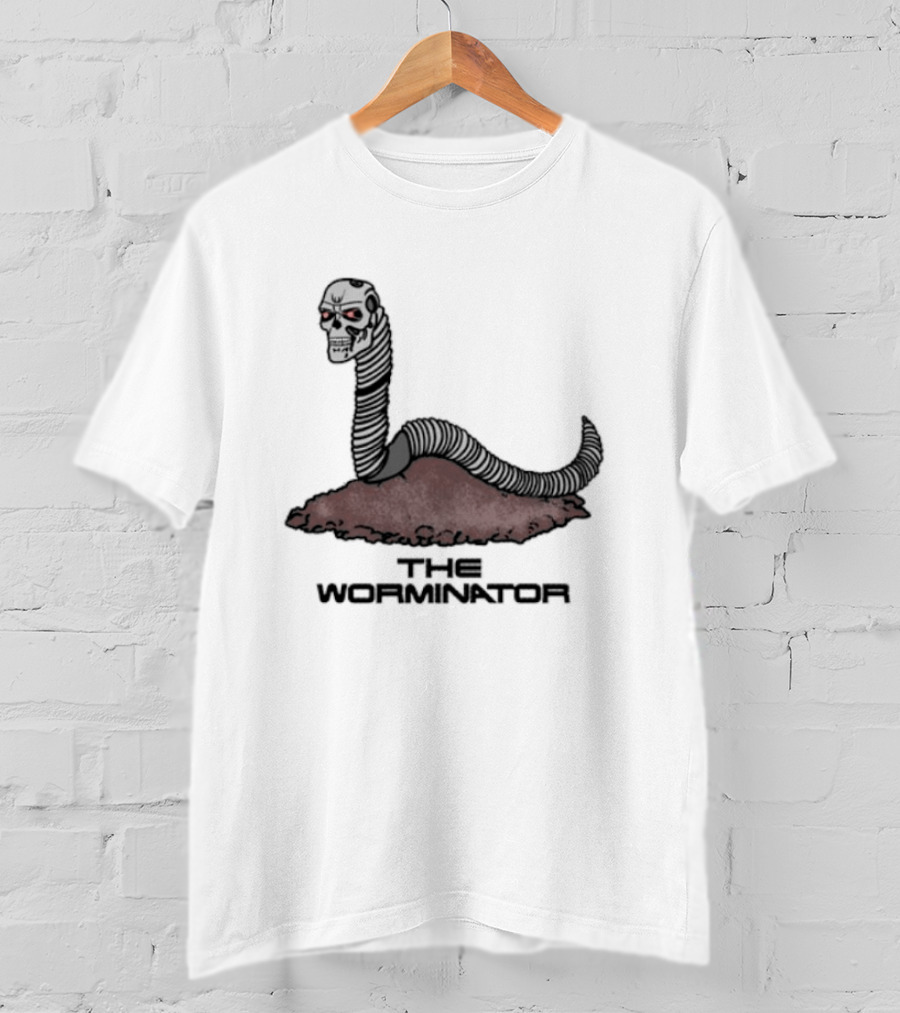 The Worminator Terminator Skull T-Shirt