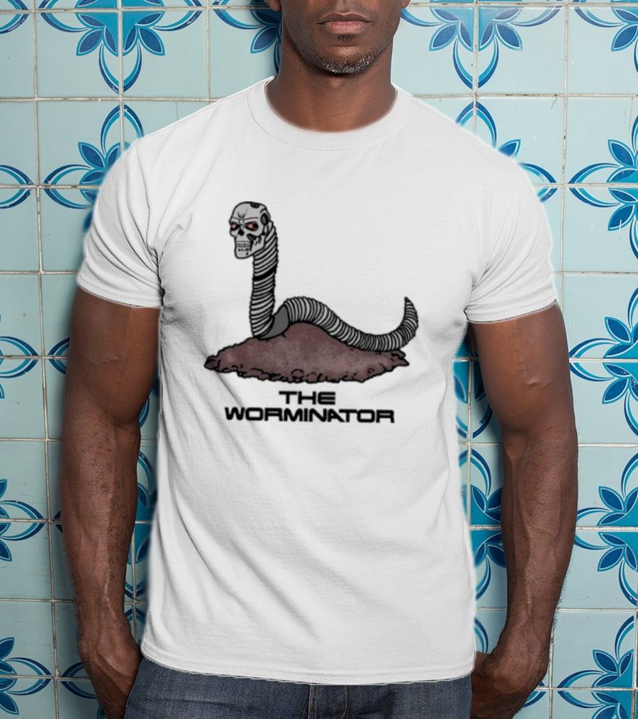 The Worminator Terminator Skull T-Shirt