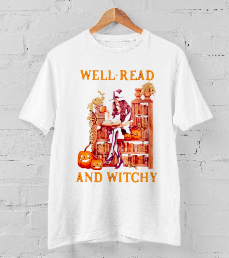 Well-Read And Witchy Halloween T-Shirt