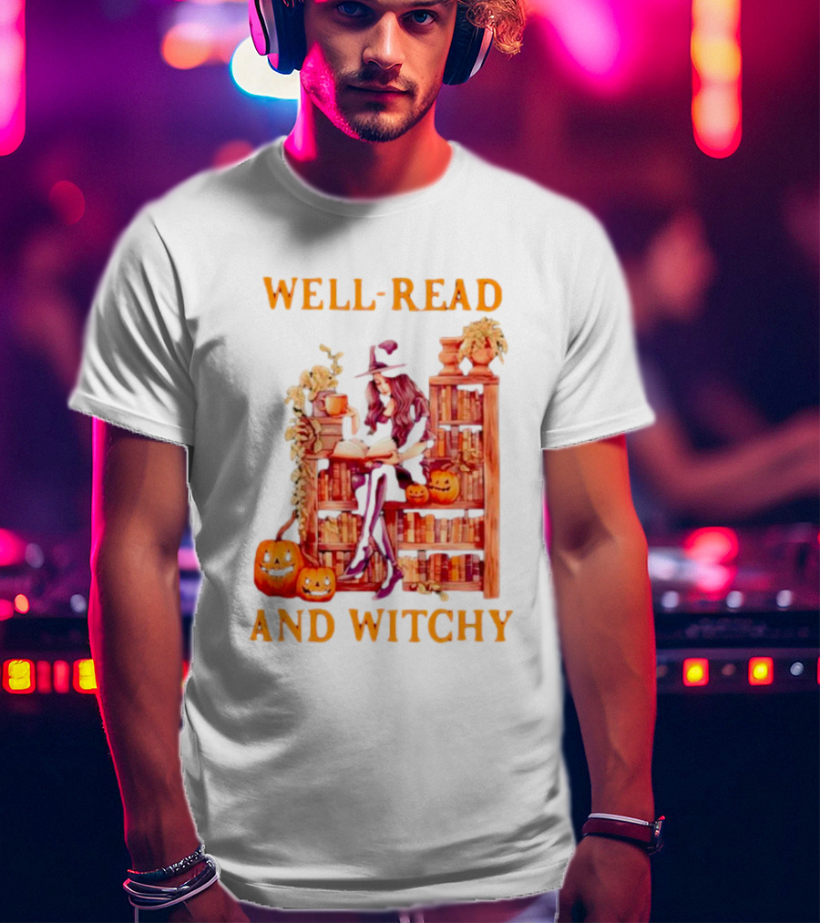 Well-Read And Witchy Halloween T-Shirt
