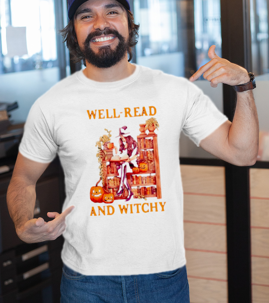 Well-Read And Witchy Halloween T-Shirt
