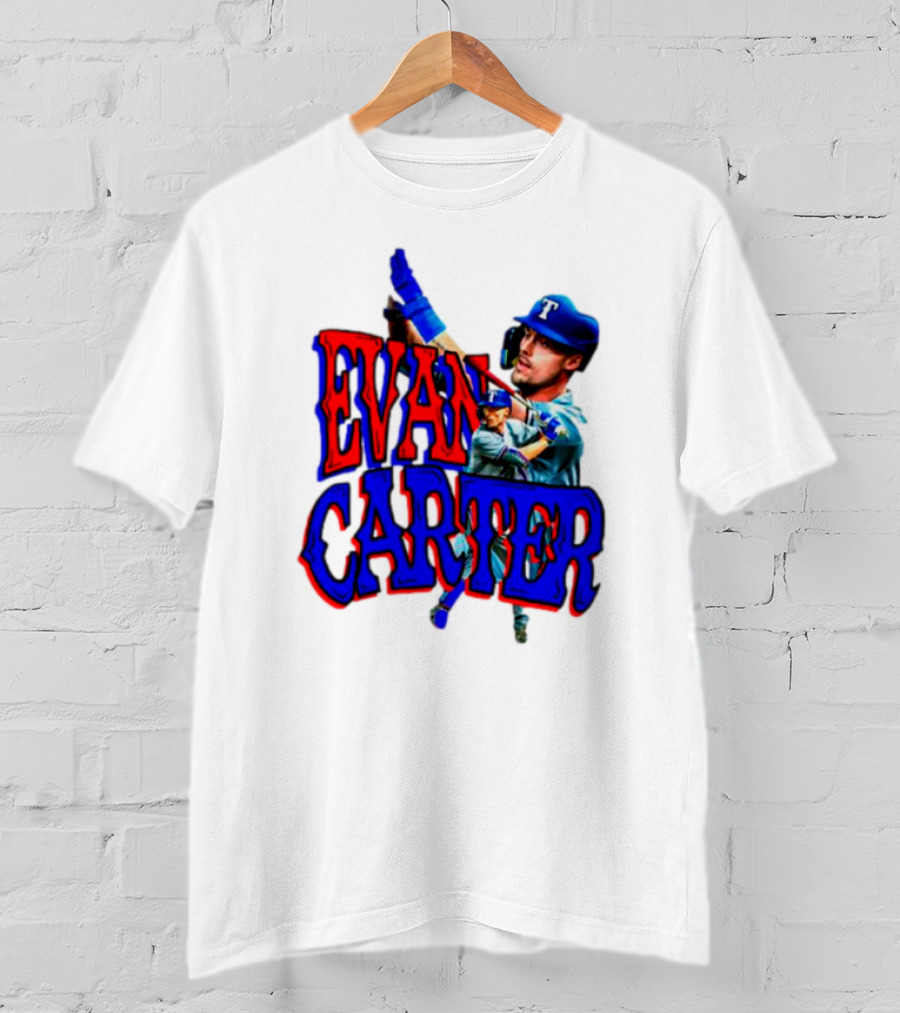 Evan Carter Texas Rangers Baseball Player Image T-Shirt