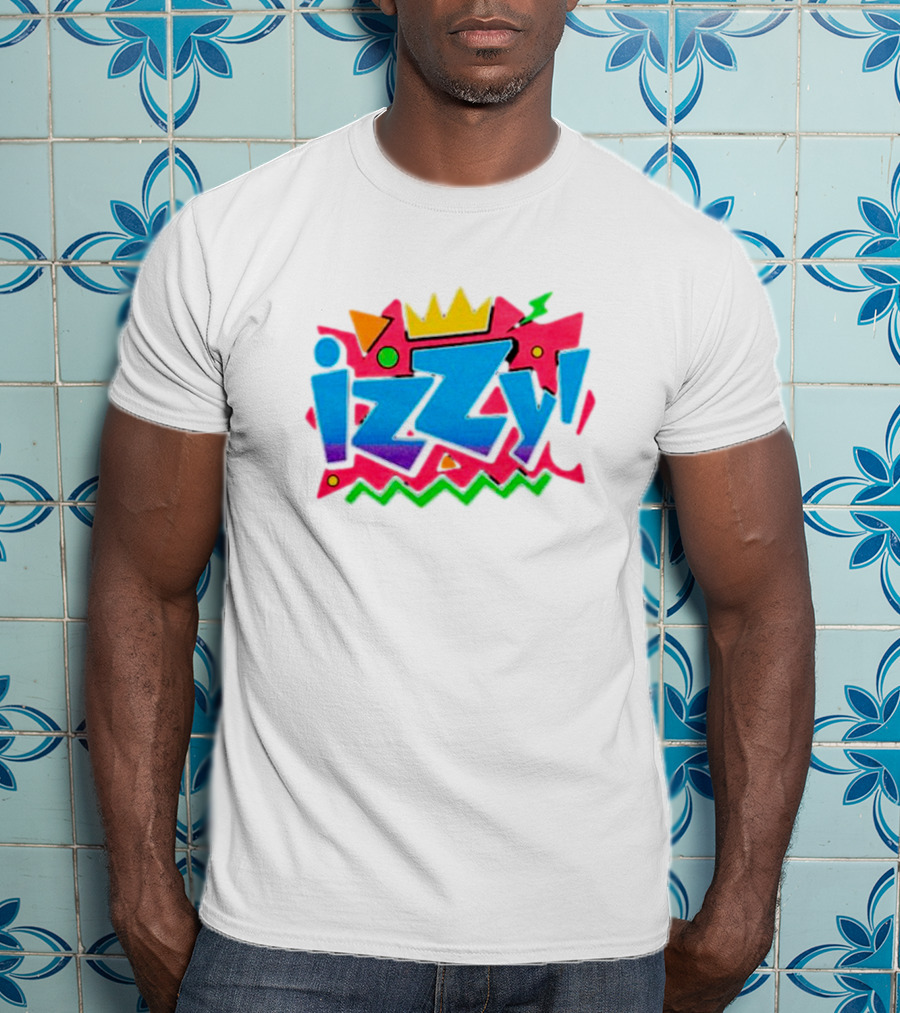 Izzy Moreno Wrestling Retro Crown Geometric Shapes T-Shirt
