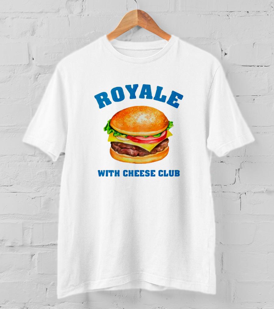 Royale With Cheese Club Burger Illustration Iconic T-Shirt