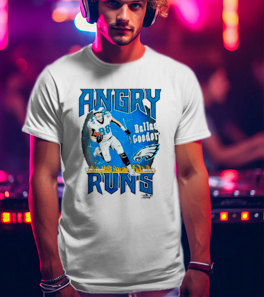 Angry Runs Dallas Goedert Philadelphia Eagles T-Shirt