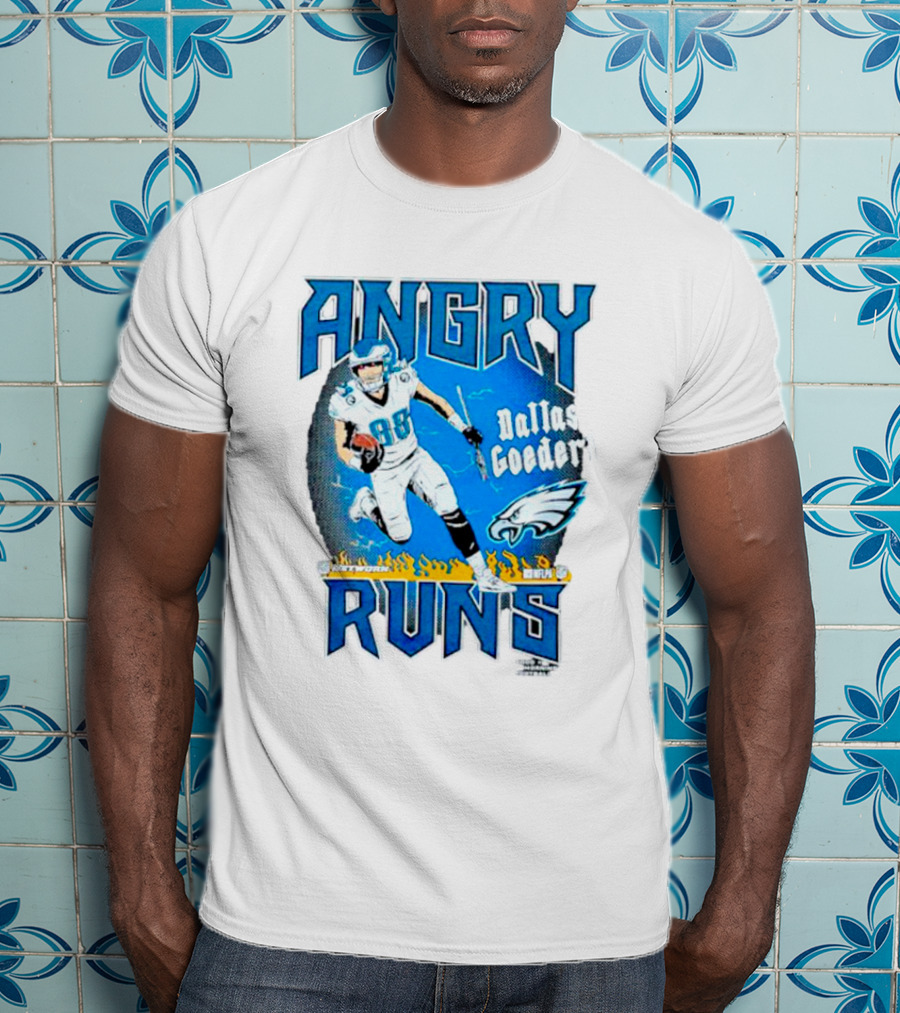 Angry Runs Dallas Goedert Philadelphia Eagles T-Shirt