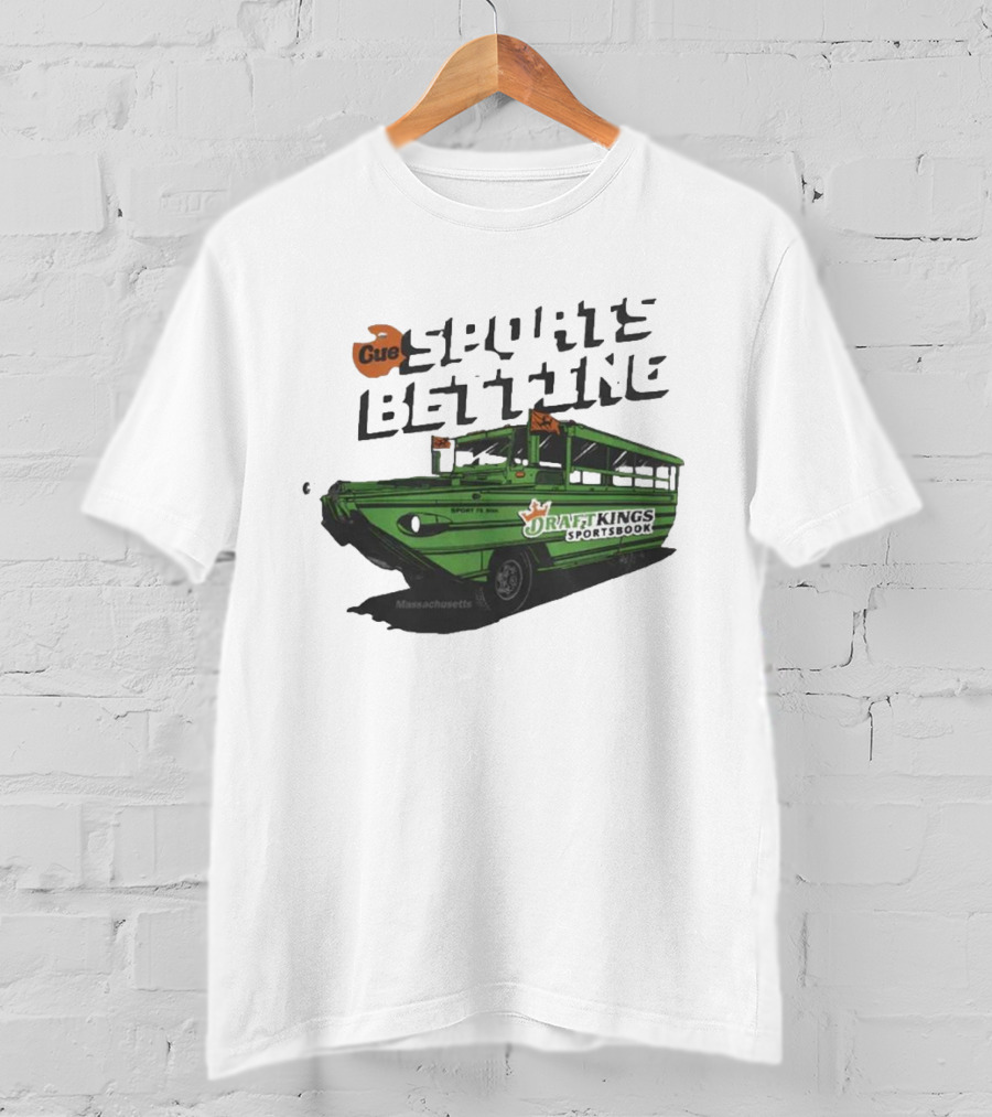 DraftKings Massachusetts Sportsbook Cue Sports Betting Duck Boat T-Shirt