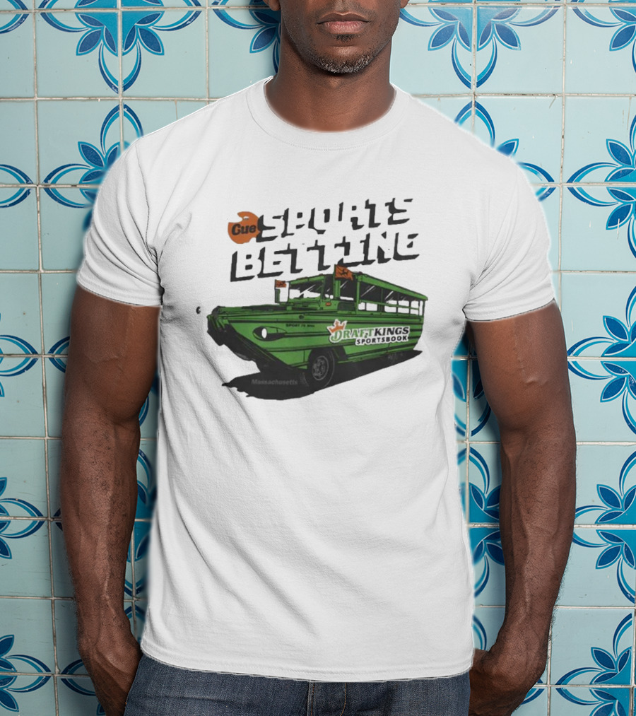 DraftKings Massachusetts Sportsbook Cue Sports Betting Duck Boat T-Shirt