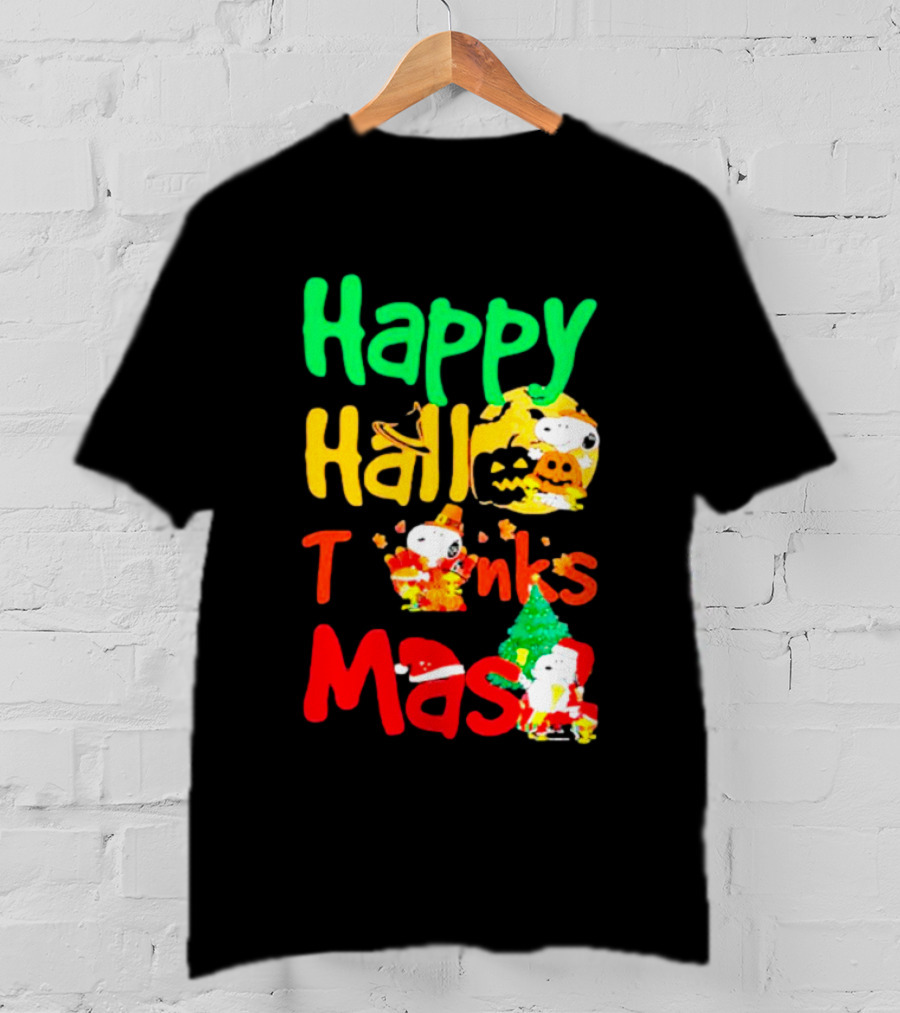 Happy Hallo Thanks Mas Snoopy Holiday T-Shirt