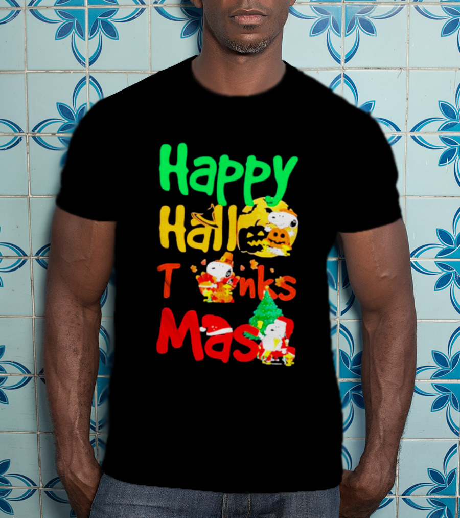 Happy Hallo Thanks Mas Snoopy Holiday T-Shirt