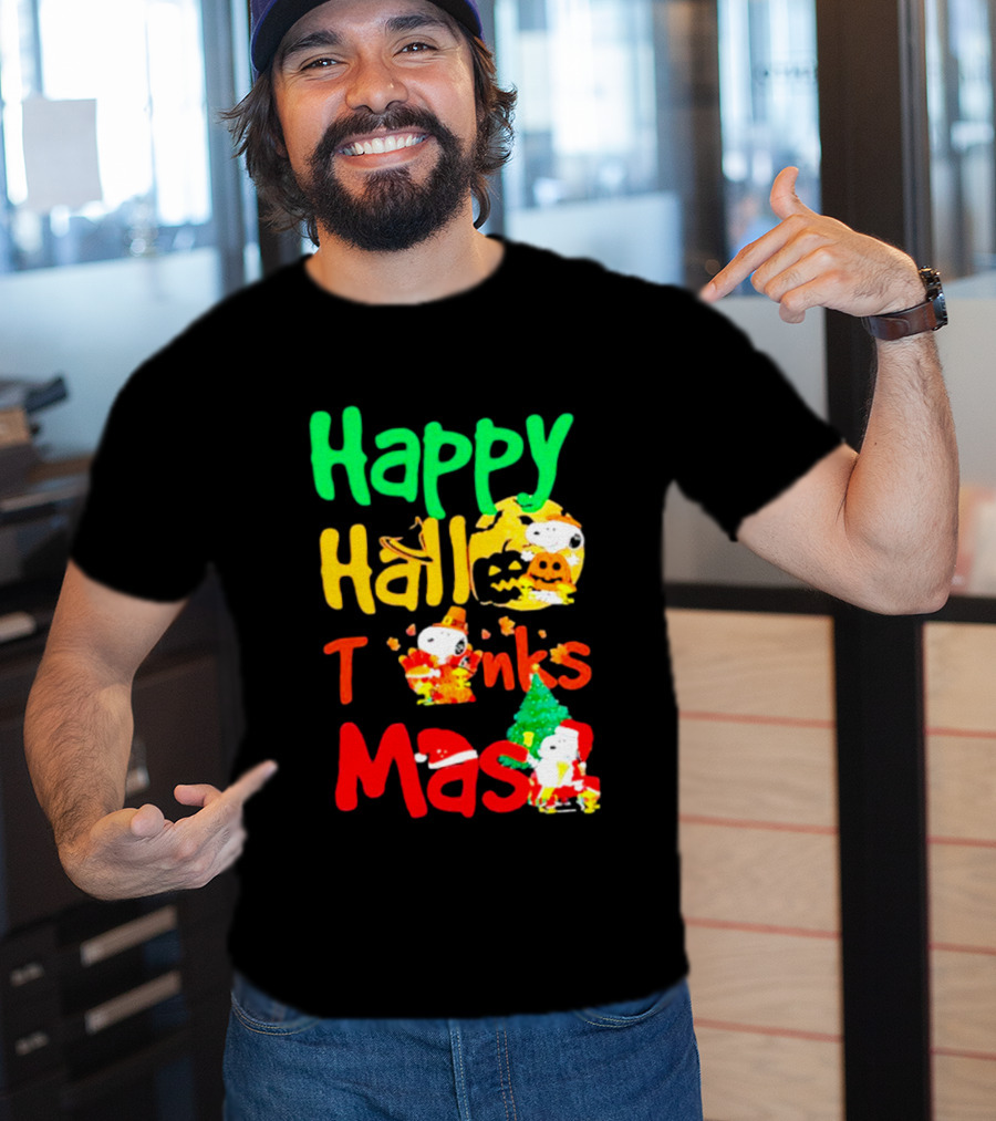 Happy Hallo Thanks Mas Snoopy Holiday T-Shirt
