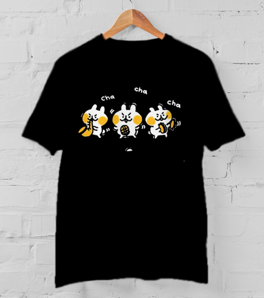 Liliuhms Shop Cha Cha Cha Dance Steps Yellow Dots On White T-Shirt