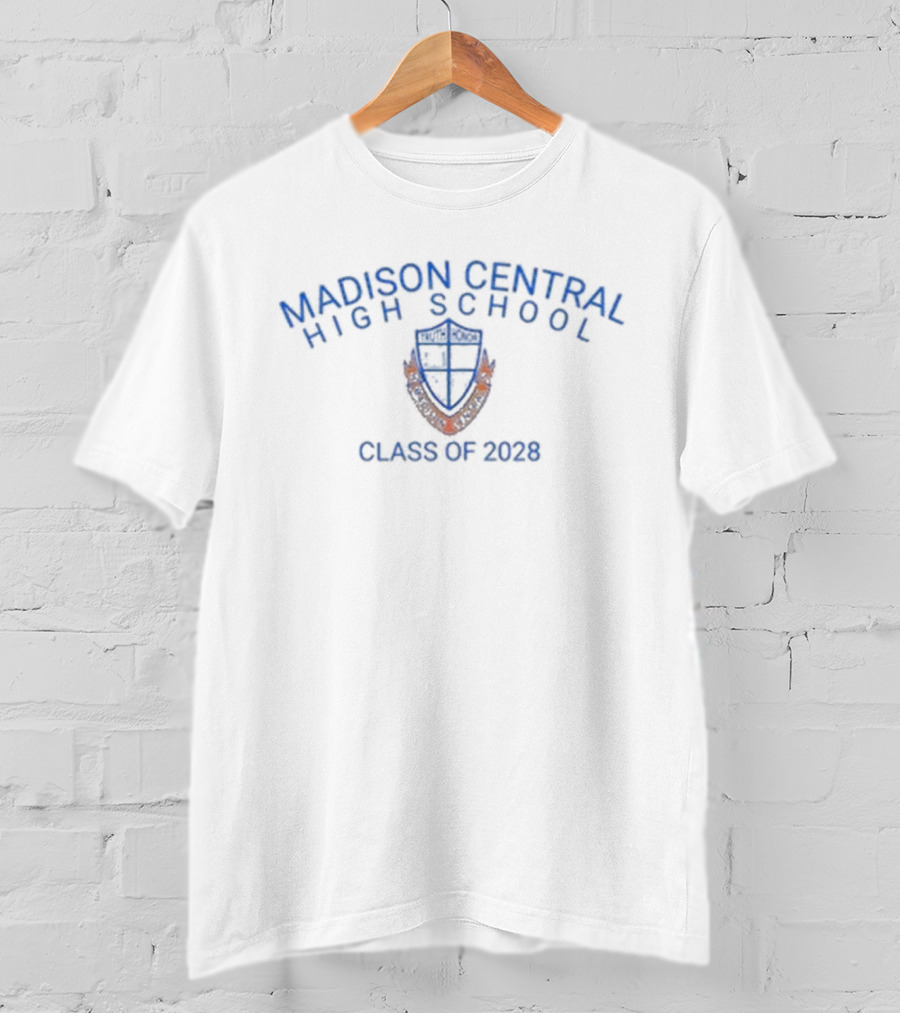 Madison Central High School Class Of 2028 Crest Emblem T-Shirt