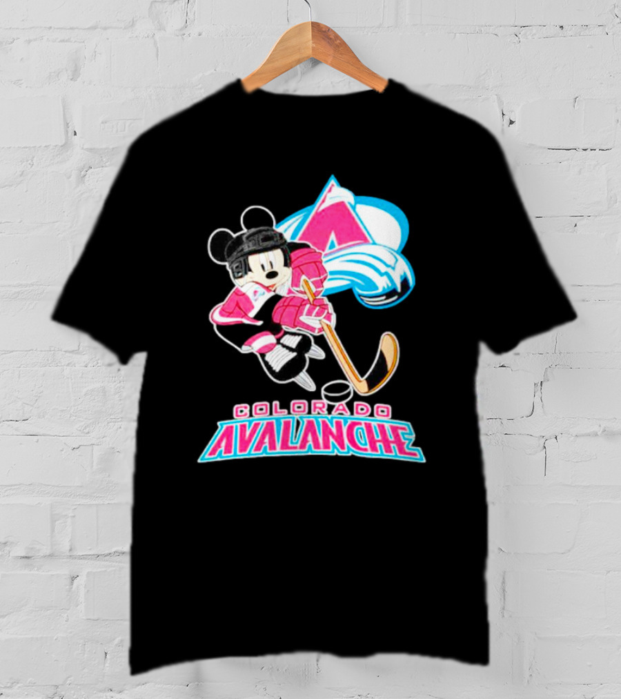 Mickey Mouse Colorado Avalanche Hockey Sports Fan T-Shirt