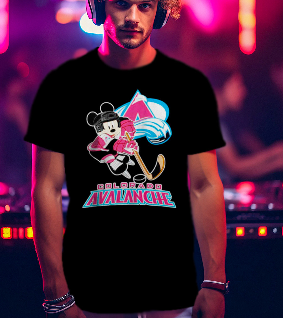 Mickey Mouse Colorado Avalanche Hockey Sports Fan T-Shirt