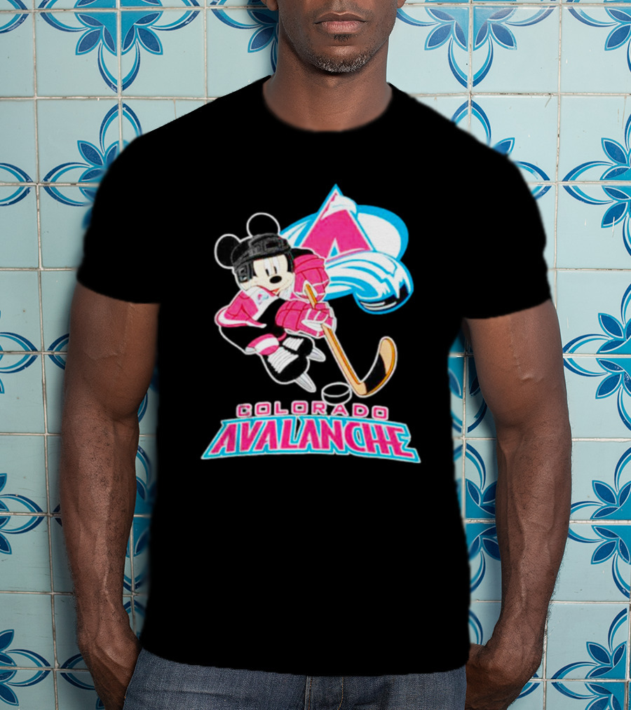 Mickey Mouse Colorado Avalanche Hockey Sports Fan T-Shirt