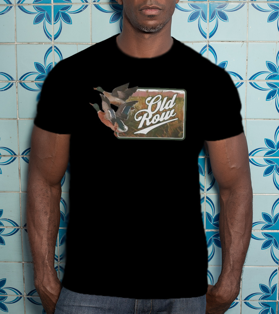Old Row The Flying Duck Beer Pocket Vintage Waterfowl T-Shirt