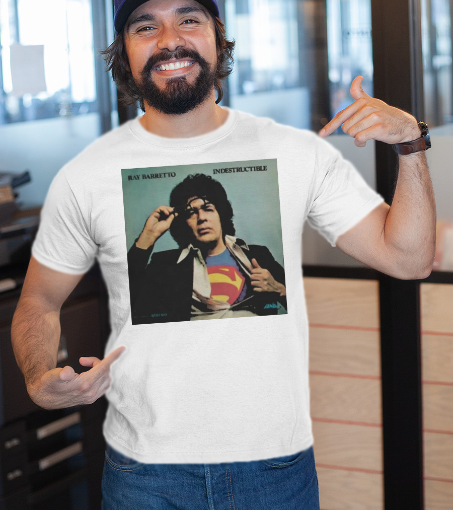 Ray Barretto Indestructible Superman Album Cover T-Shirt