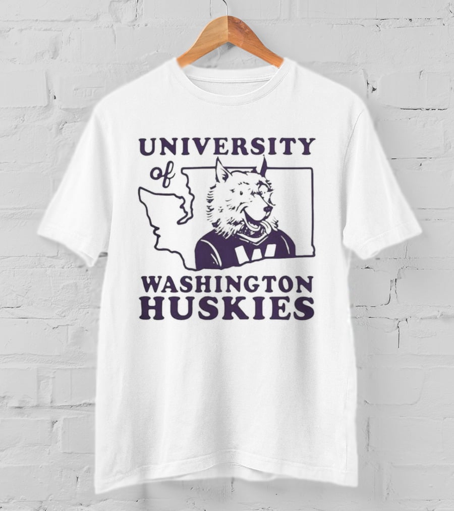 University Of Washington Huskies Map T-Shirt