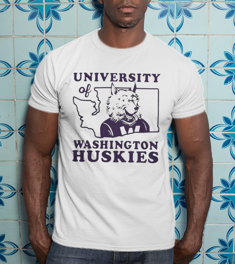 University Of Washington Huskies Map T-Shirt