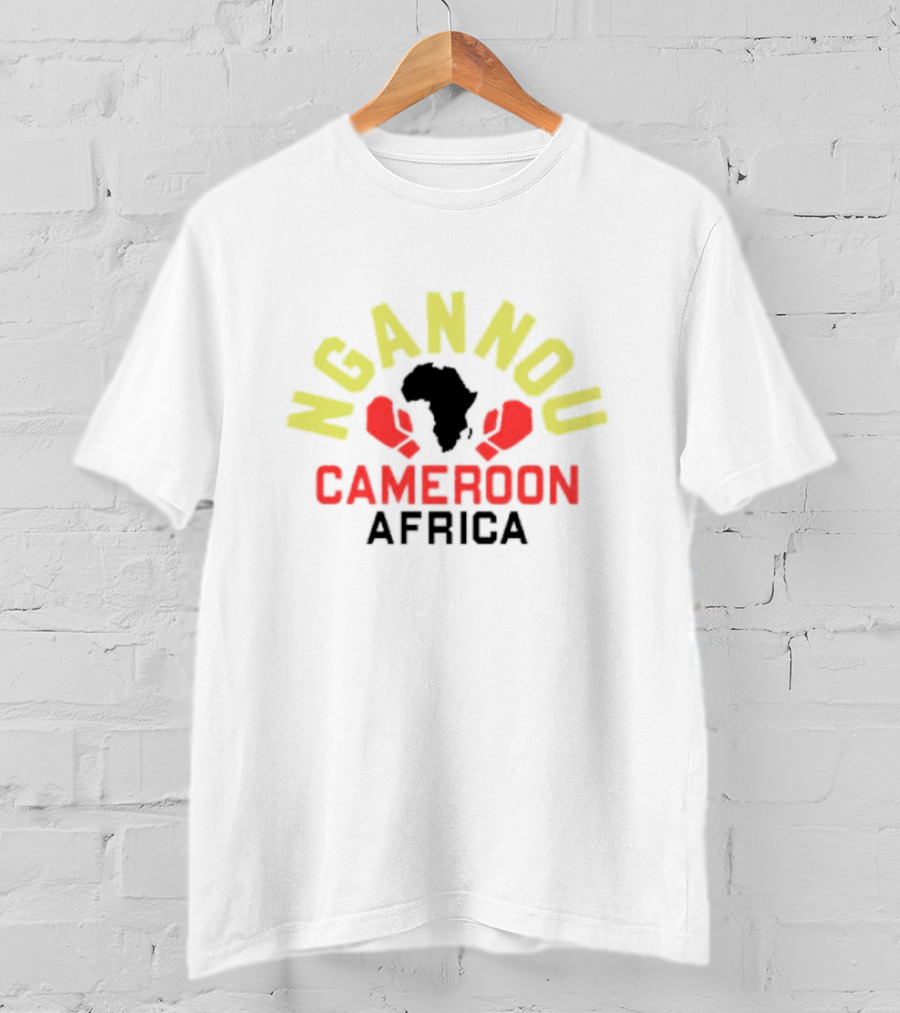 Ngannou Cameroon Africa Boxing Gloves Continent T-Shirt