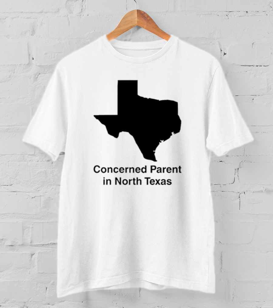 Concerned Parent In North Texas Silhouette Map T-Shirt
