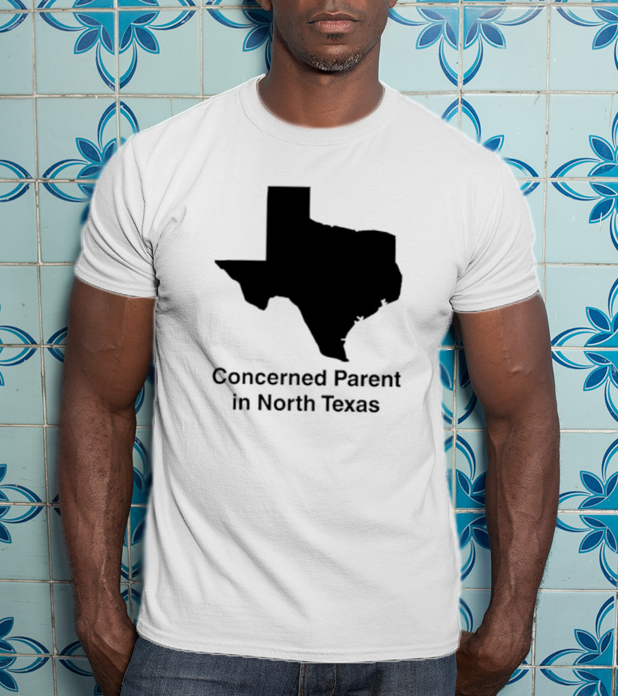Concerned Parent In North Texas Silhouette Map T-Shirt