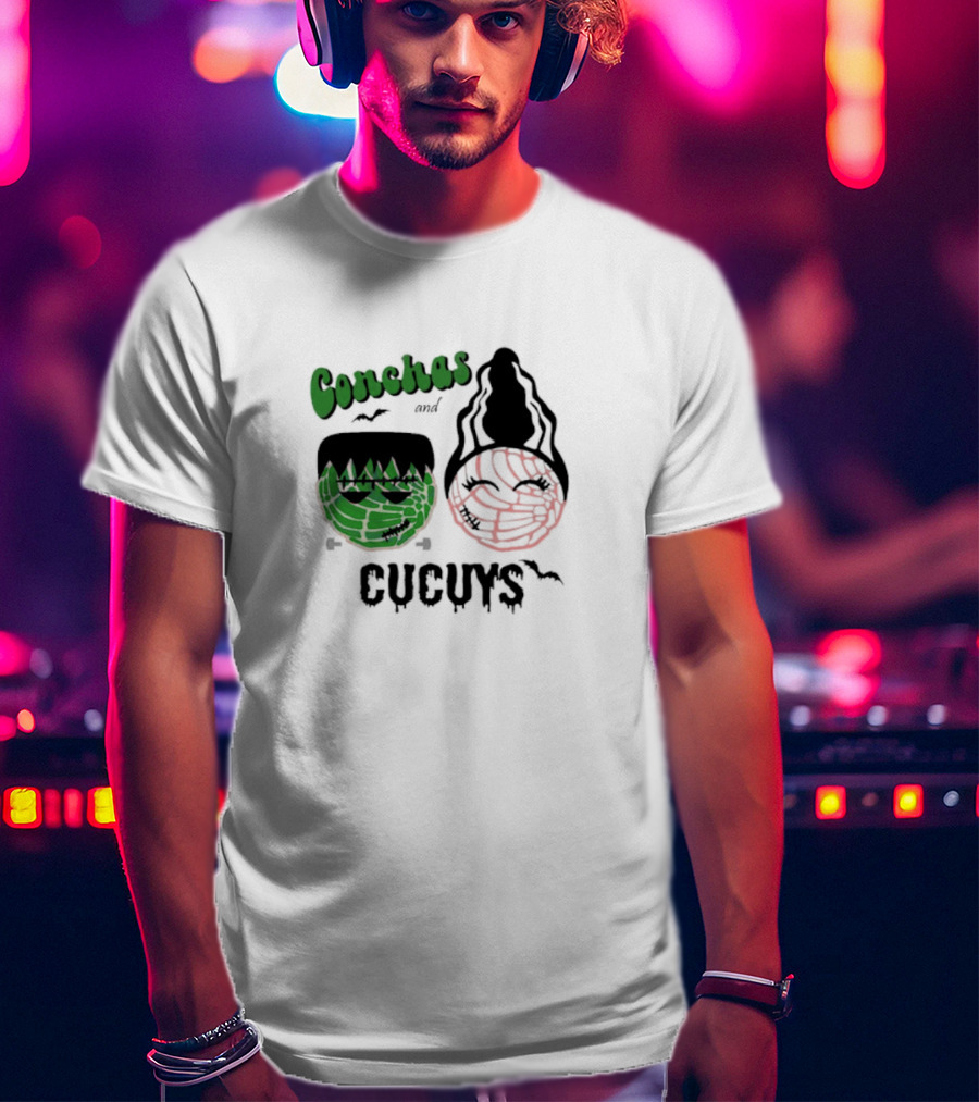 Conchas And Cucuys Frankenstein And Bride Of Franken Icons T-Shirt