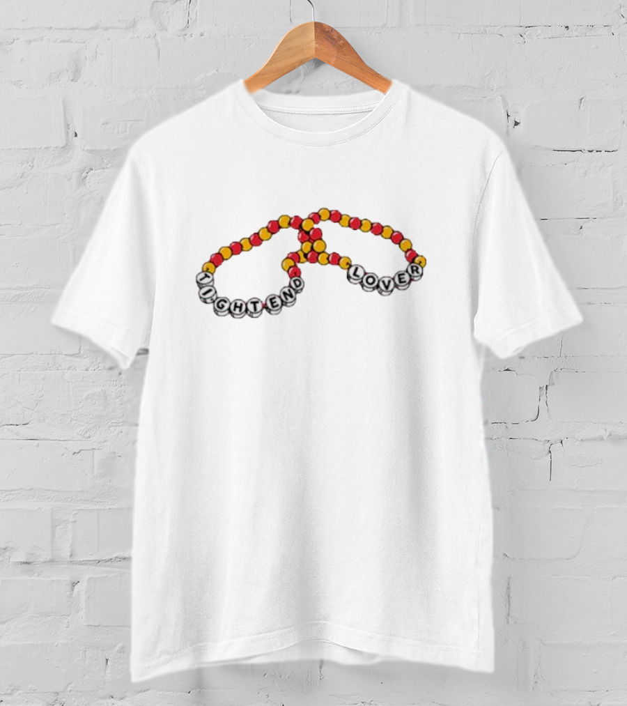 Kansas City Chiefs Tight End Lover Red Yellow Friendship Bracelets T-Shirt