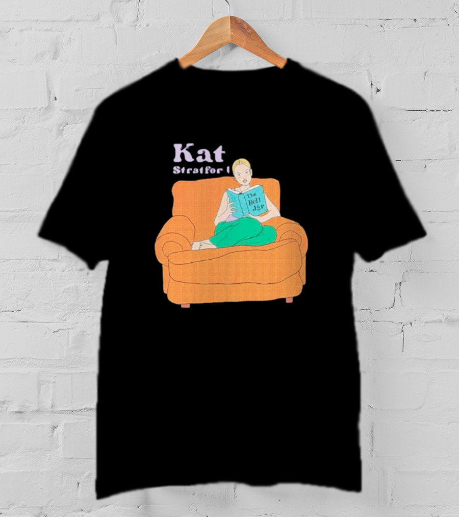Kat Stratford Reading The Bell Jar On Orange Sofa T-Shirt