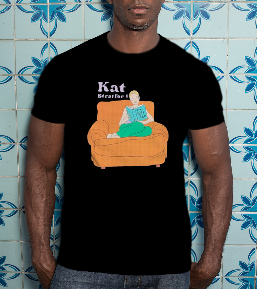 Kat Stratford Reading The Bell Jar On Orange Sofa T-Shirt